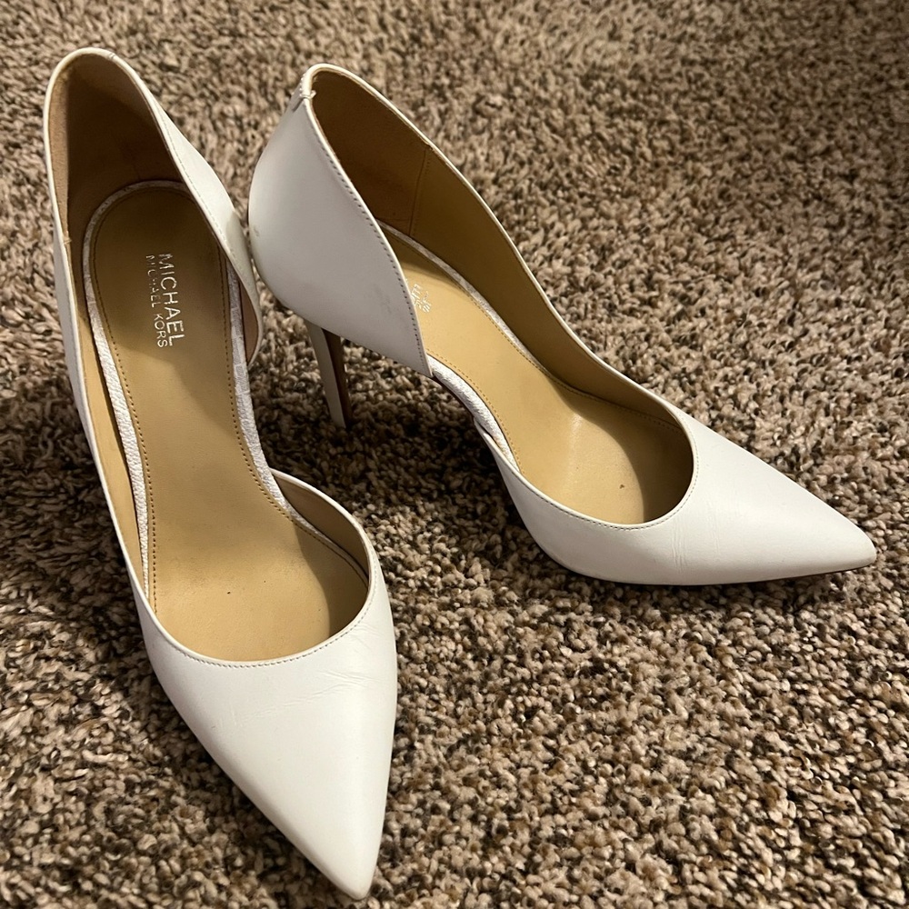 White Michael Kors heels